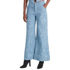 Temperley London Womens Francis Denim Wide Leg Trouser